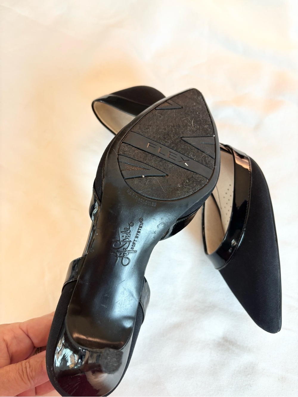 Life Stride Black Pointed D'Orsay Slingback Pumps - Picture 6 of 8